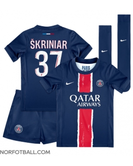 Billige Fotballdrakt Paris Saint-Germain Milan Skriniar #37 Replika Hjemmedraktsett Barn 2024-25 Kortermet (med bukser)